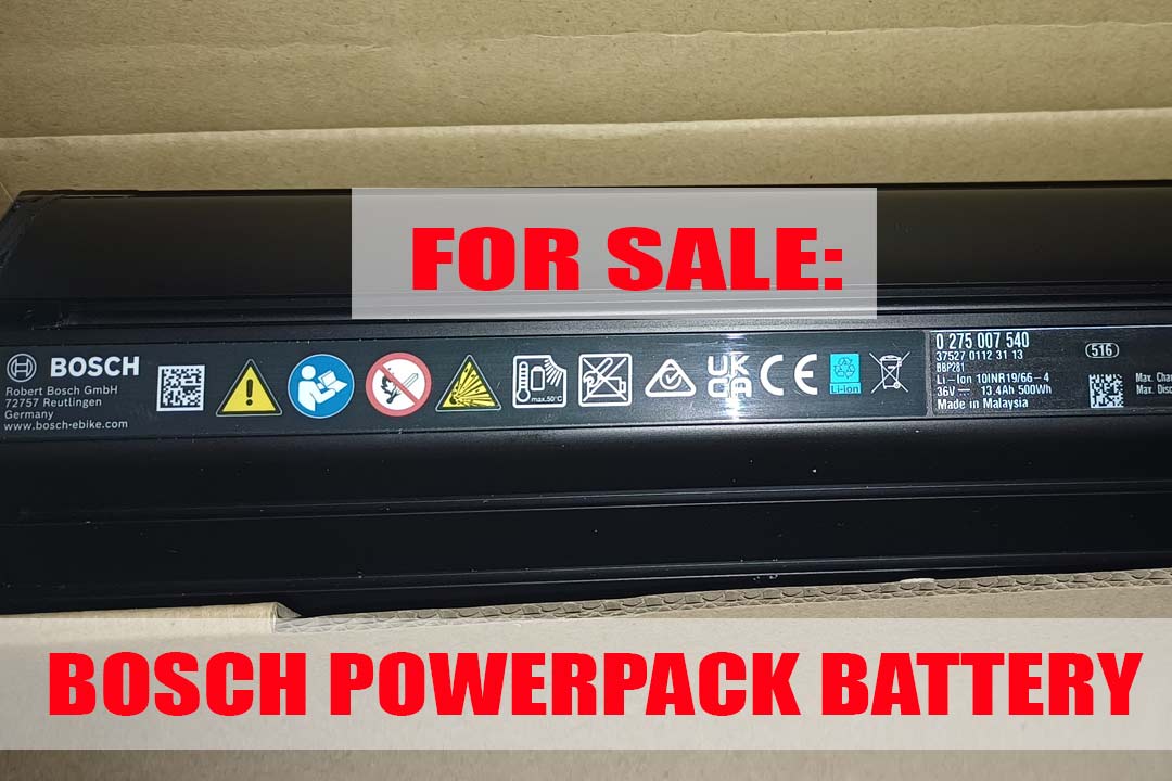 Brand new and unused Bosch PowerPack 500Wh battery – the ideal upgrade or replacement for your e-bike. Comes complete with a 2-year manufacturer’s warranty for your peace of mind.