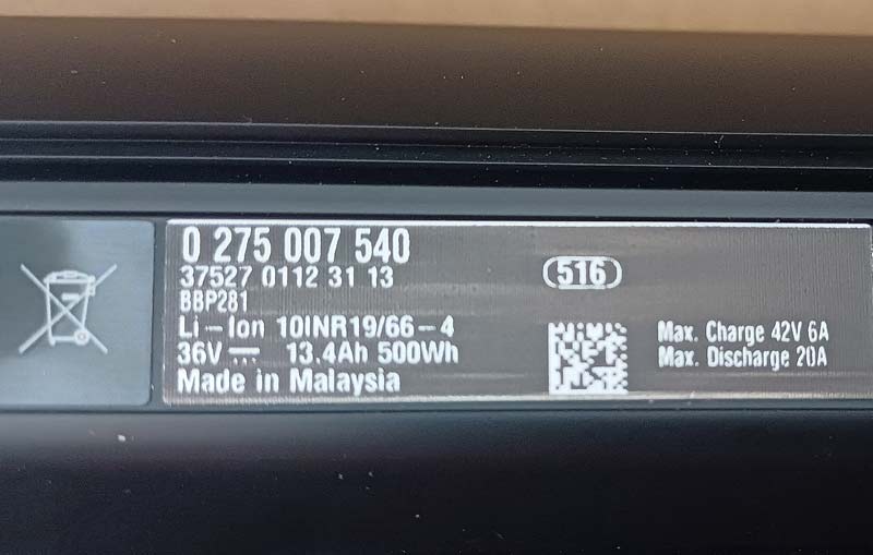 battery label