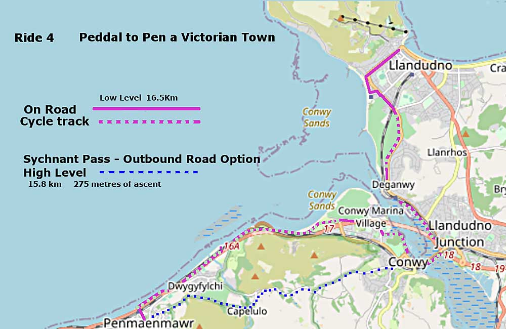 Map, Ride 4 -   Pedal to Pen – A Victorian Town